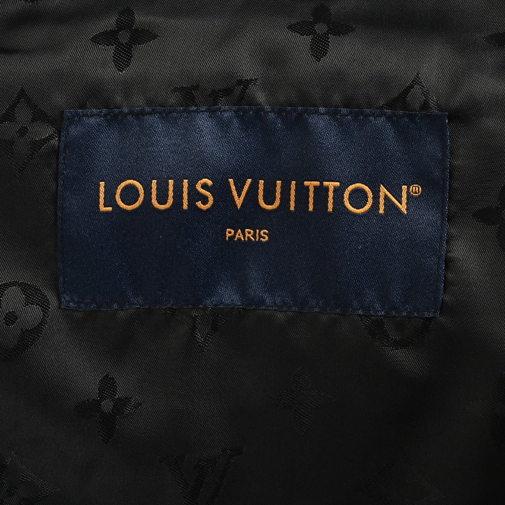 Louis Vuitton LV Monogram Jacquard Fleece Stand Collar Jacket Black