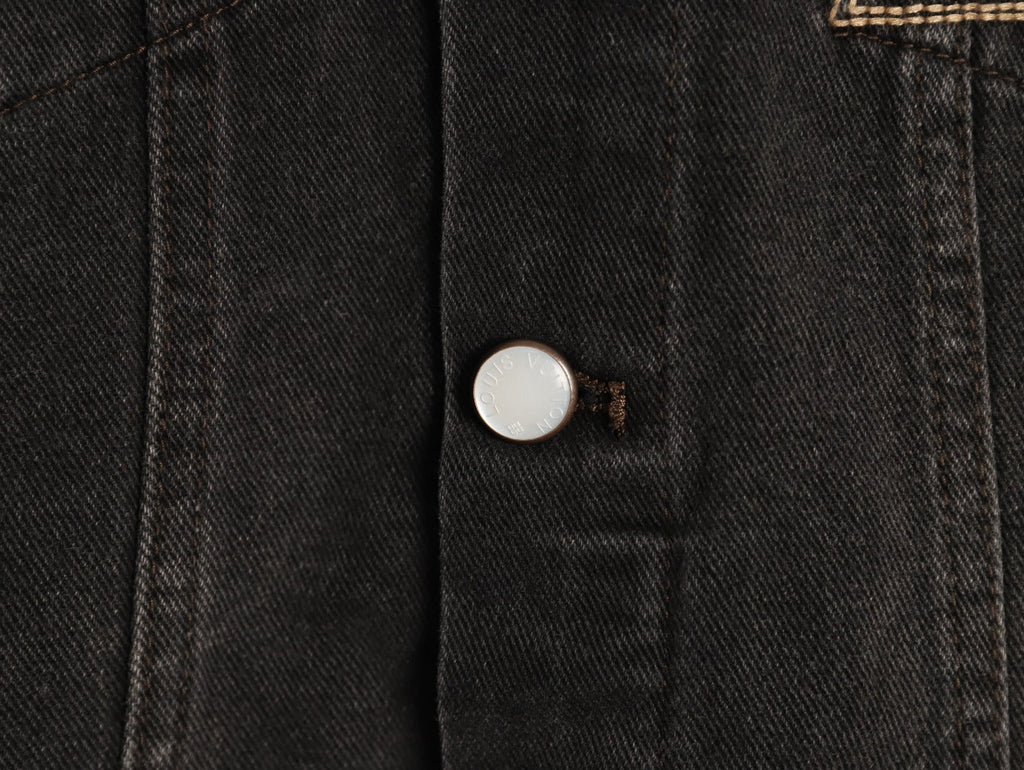 Louis Vuitton LV Chest-Motif Denim Jacket - Black
