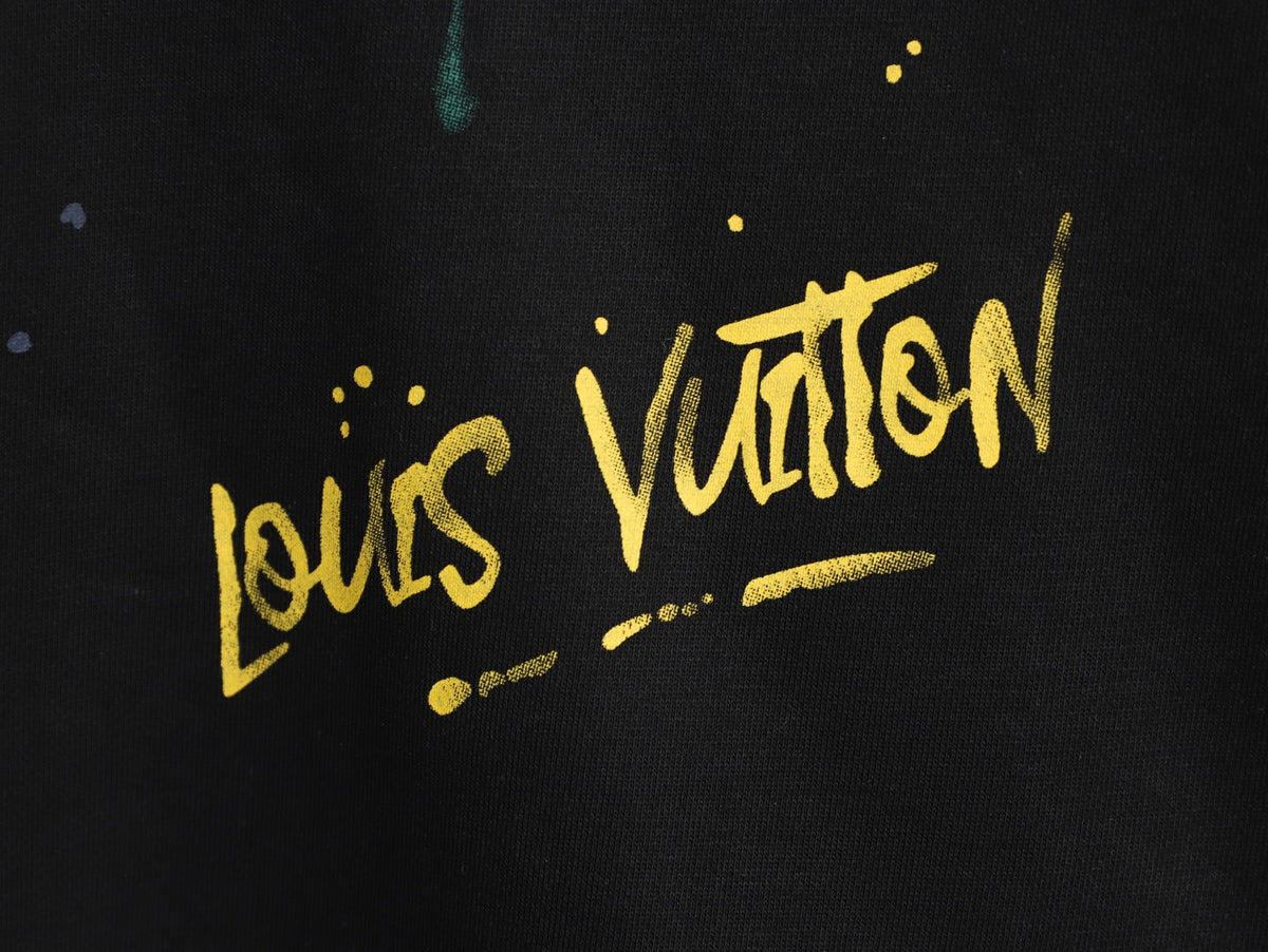 Louis Vuitton Sketch-Style Pumpkin Graphic Crewneck Sweatshirt - Black